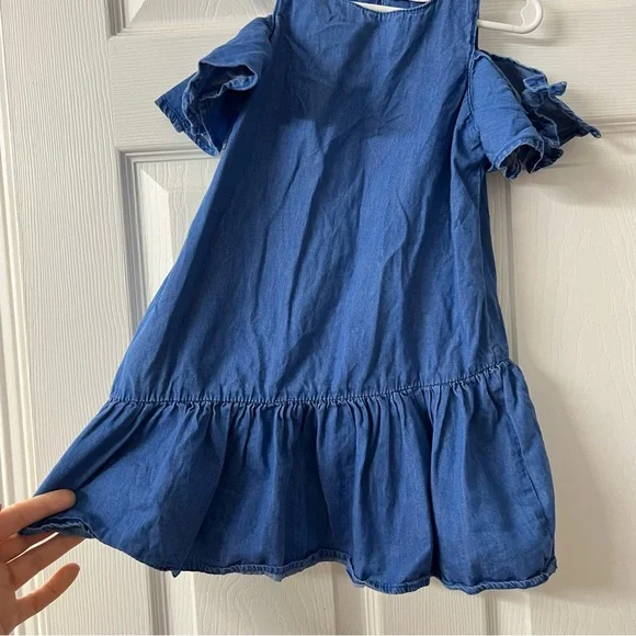 Zara Girls | Cold Shoulder Chambray Dress - Picture 4 of 7